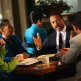 Black business people on a table