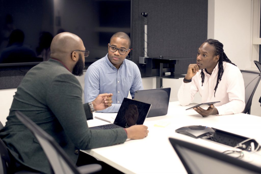 Black People Meeting At Work