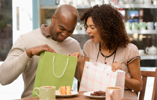 Happy Black Customer Couple