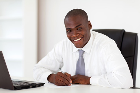 African-American man smiling