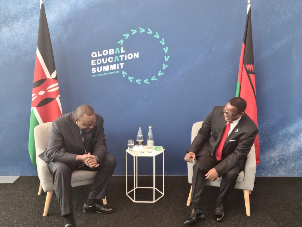 Lazarus Chakwera Laughing With President Of Kenya
