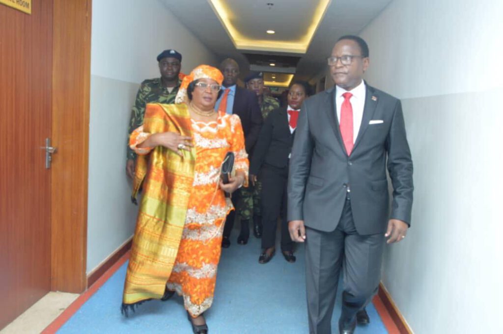 Lazarus Chakwera Walking With Joyce Banda