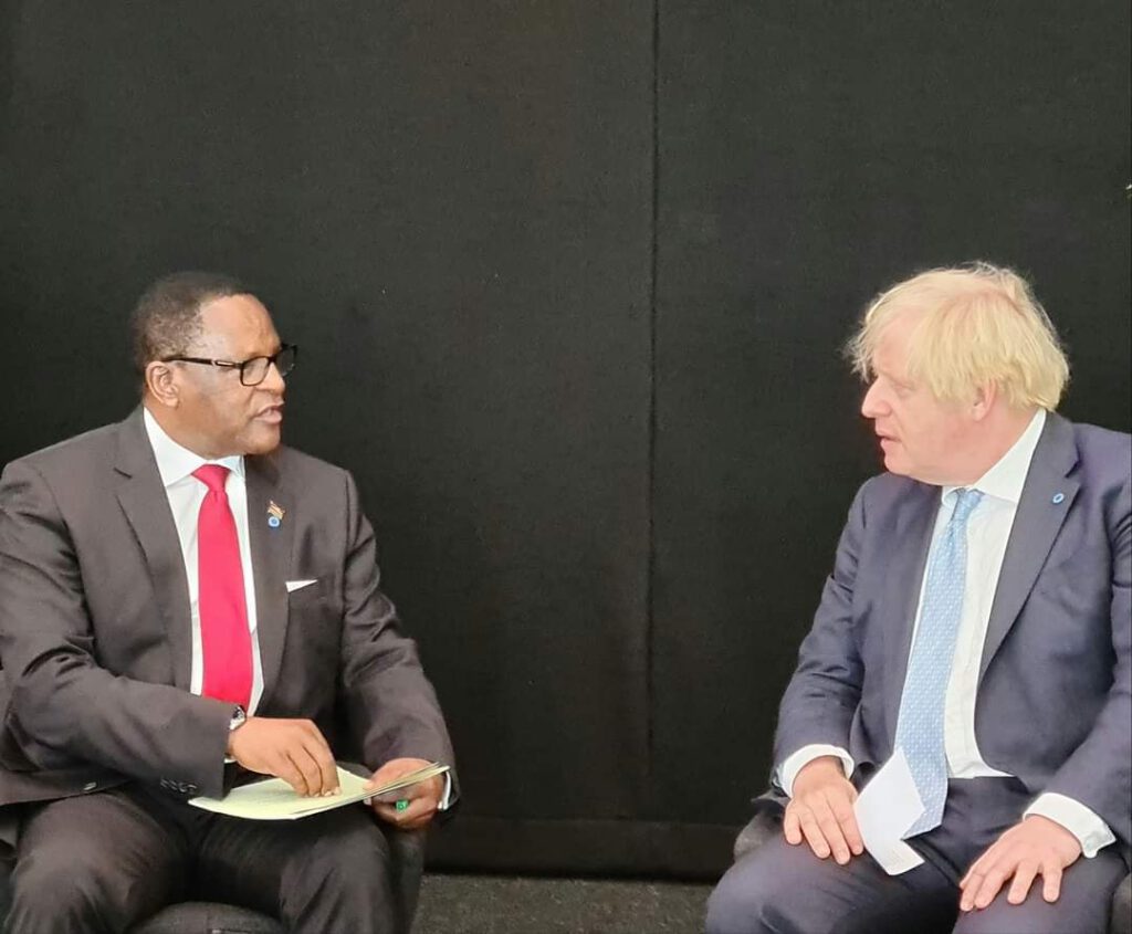 Lazarus Chakwera With Boris Johnson