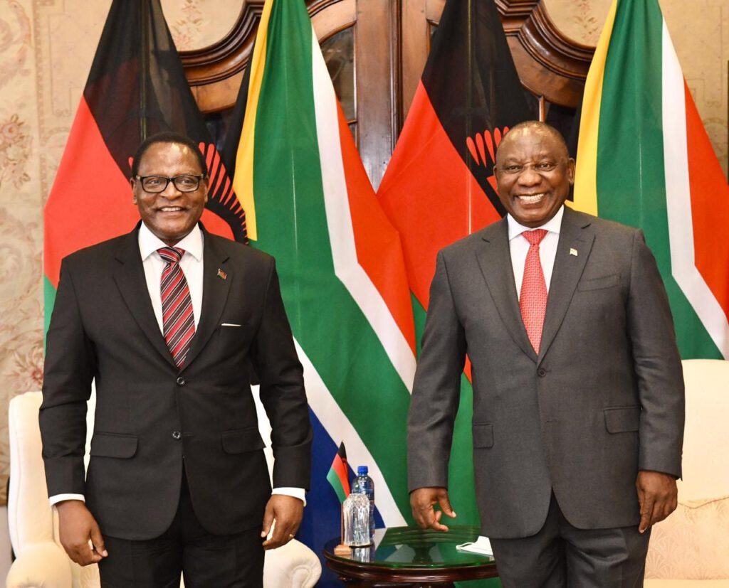 Lazarus Chakwera With South African President