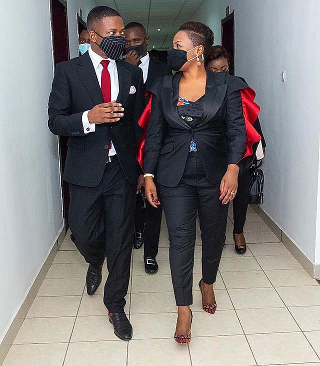 Mary Bushiri Wearing A Mask With Bushiri