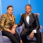 Mary Bushiri Wearing Gold Black Outfit