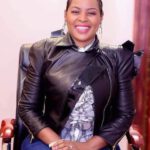 Mary Bushiri Wearing Leather Jacket