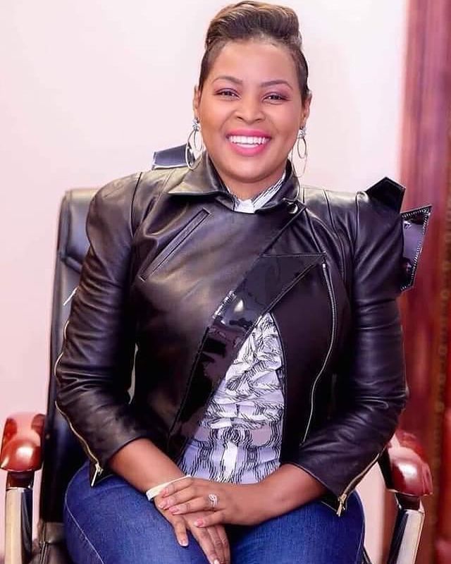 Mary Bushiri Wearing Leather Jacket