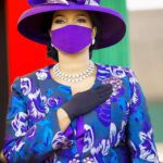 Mary Chilima Wearing Purple Outfit