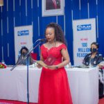 Mary Chilima With Long Hair Giving Speech