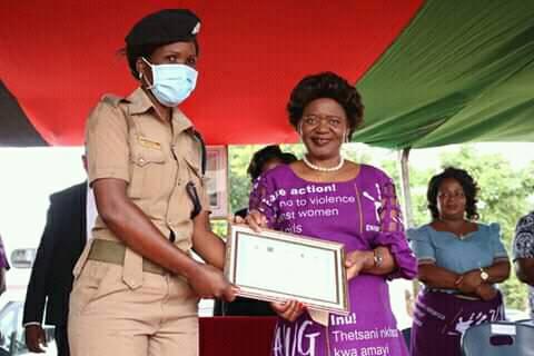 Monica Chakwera With Female Police