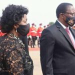 Monica Chakwera With Husband Wearing Black