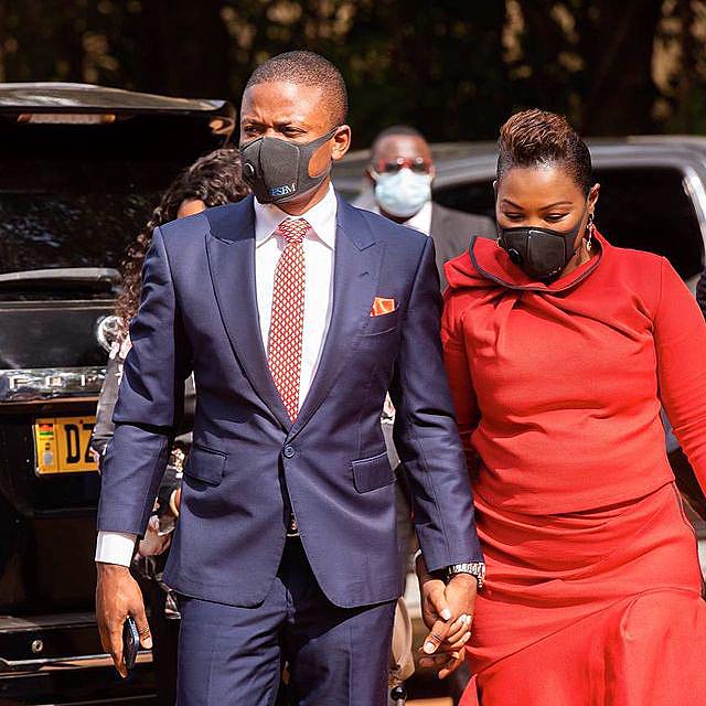 Shepherd Bushiri Custom Mask With Wife