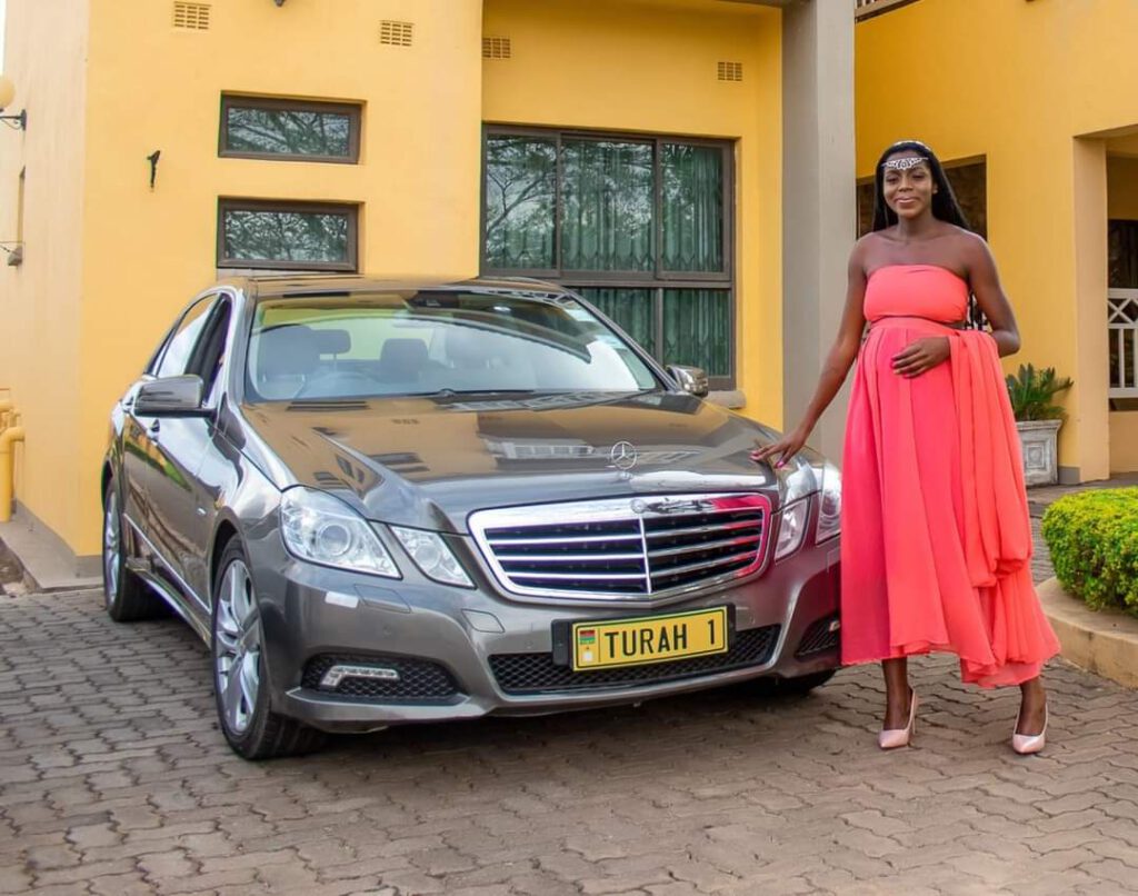 Pregnant Keturah Showing Her Mercedes Benz